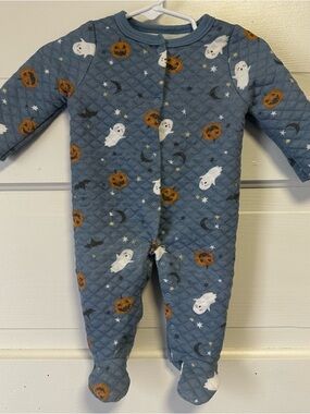 Lila & Jack Halloween Quilted Footie Pajamas Size 3-6 months
